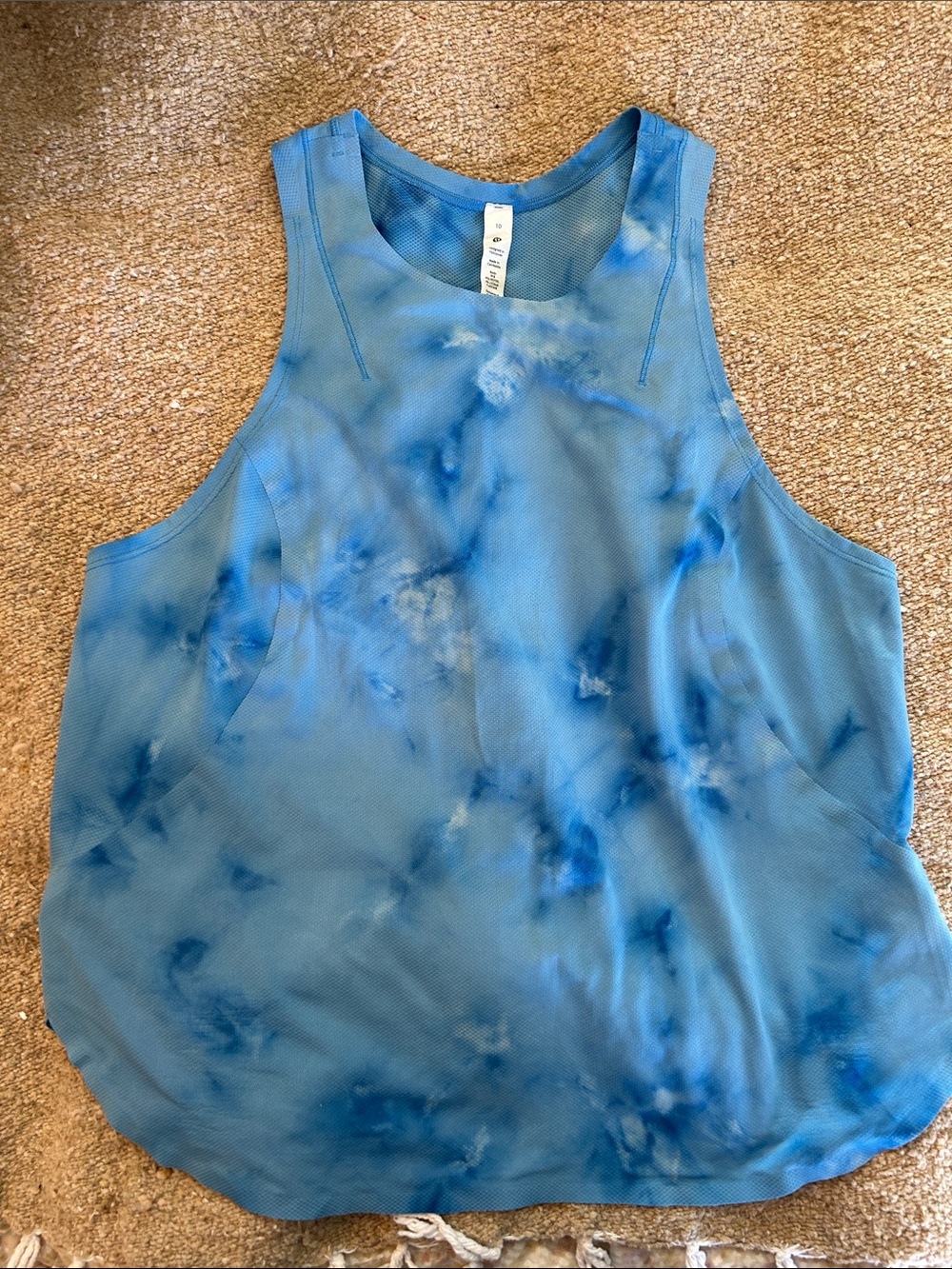 lululemon athletica Blue Tie-Dye Racerback Tank